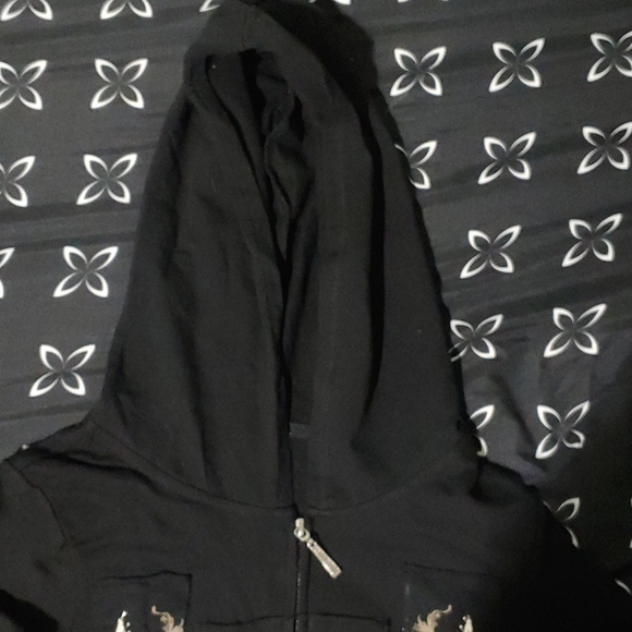 Women's hooded skull zip up - Picture 1 of 7
